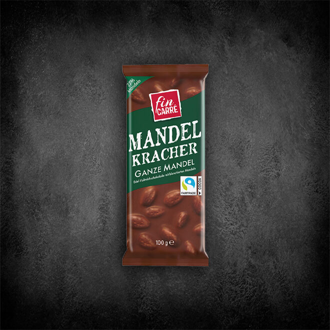Fin Carre Mandel Kracher Ganze Mandel Edel-Vollmilchschokolade